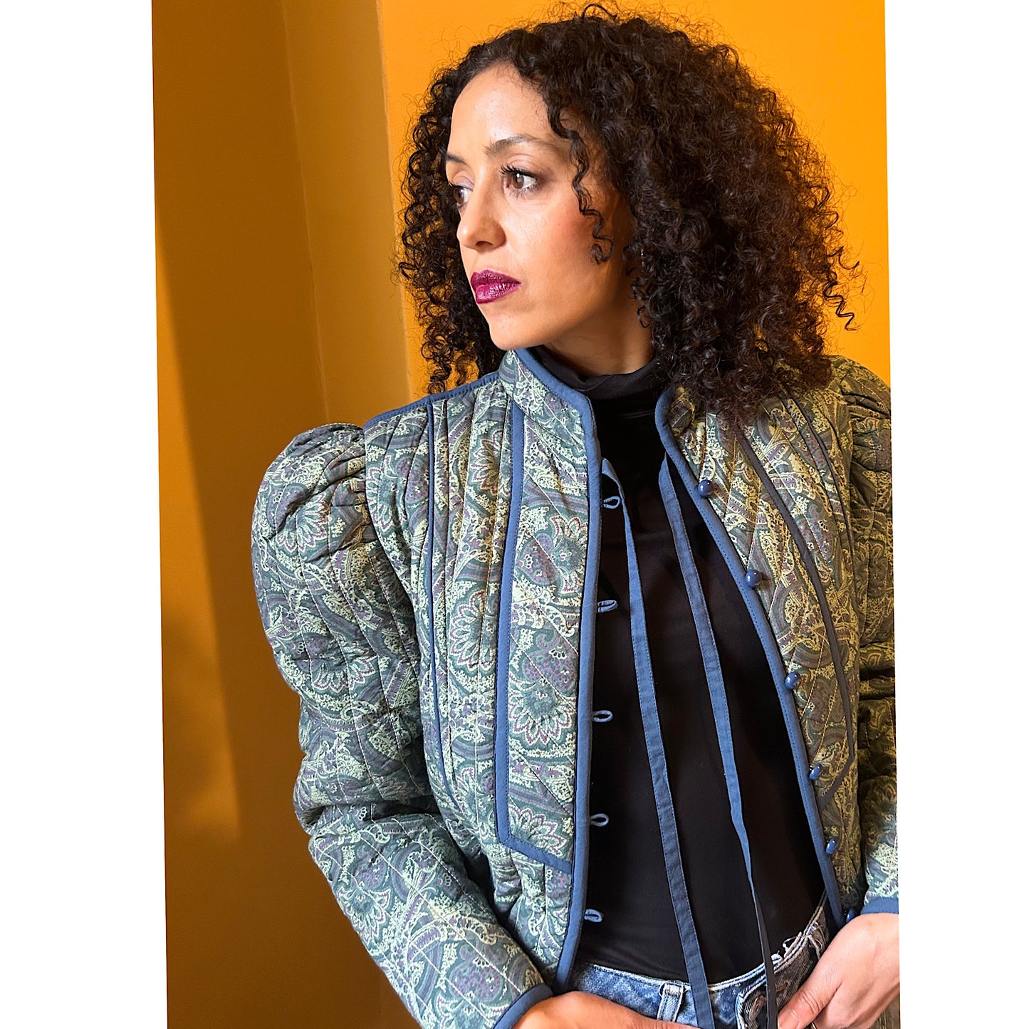 Quilted Daphne Jacket in Forever Entwined printed cotton lawn