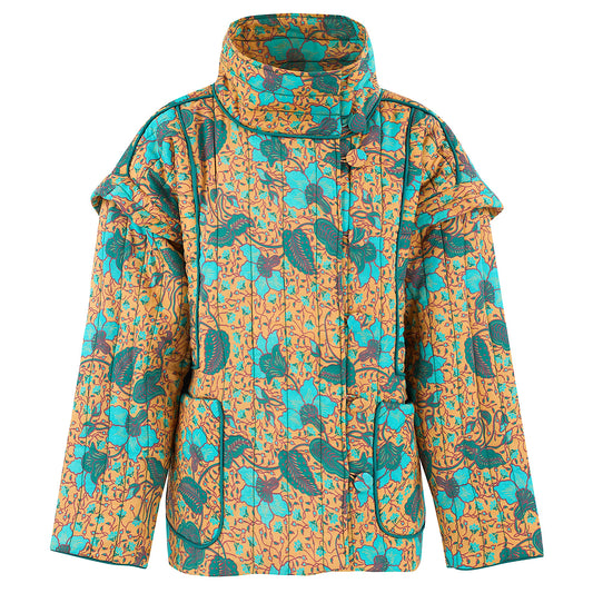 Quilted Camille Jacket in Batik floral print