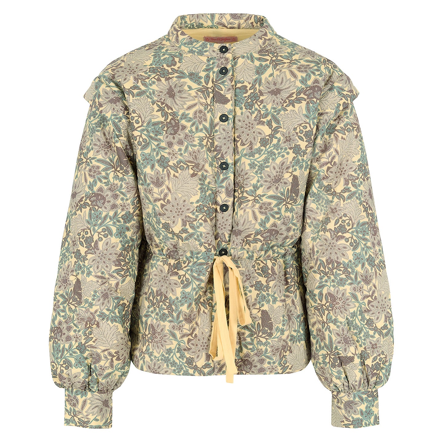Patti quilted jacket in woodland floral print in soft cotton lawn.