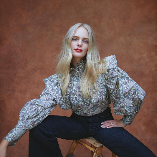 Lola blouse in woodland print cotton lawn