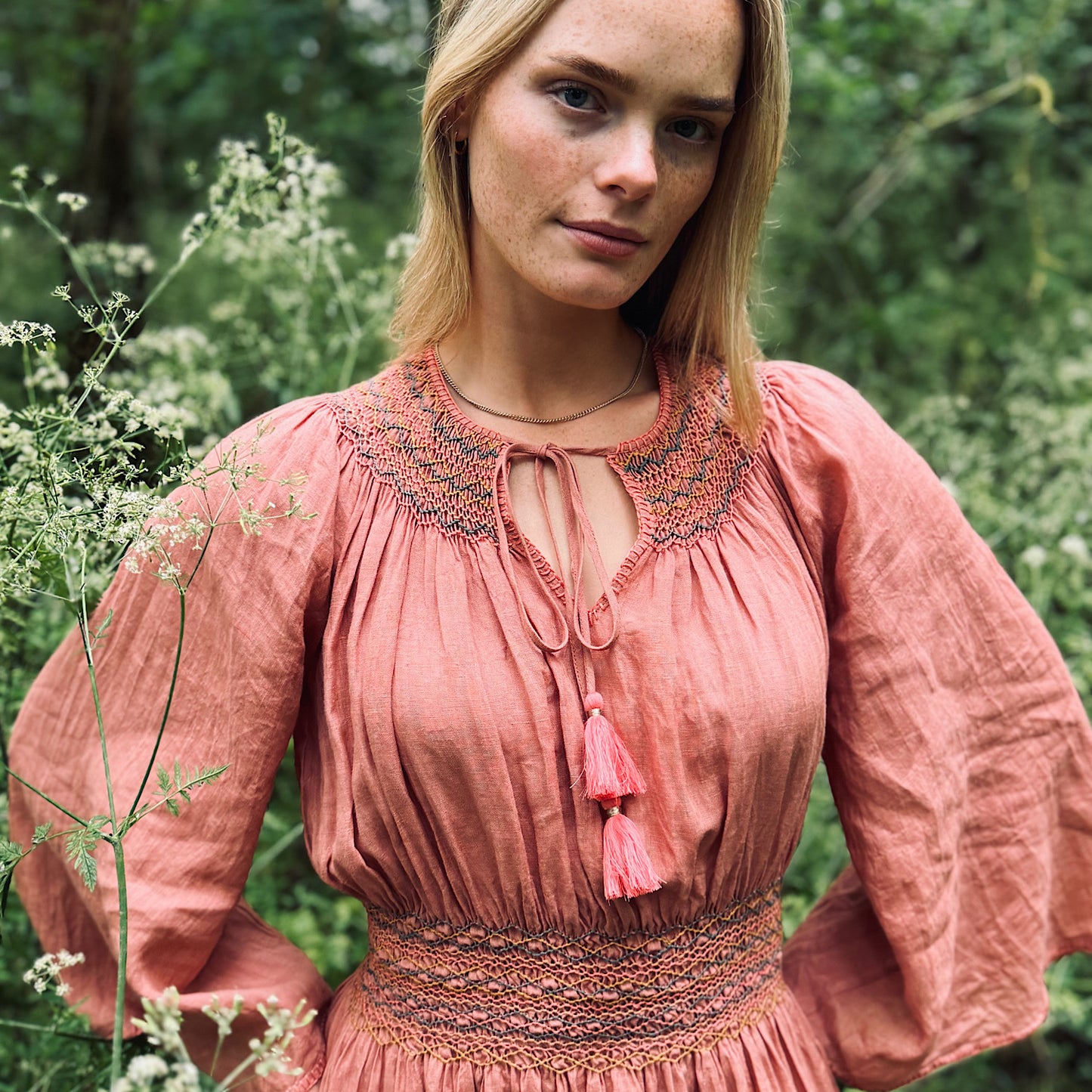 Layla dress in 100% linen.
