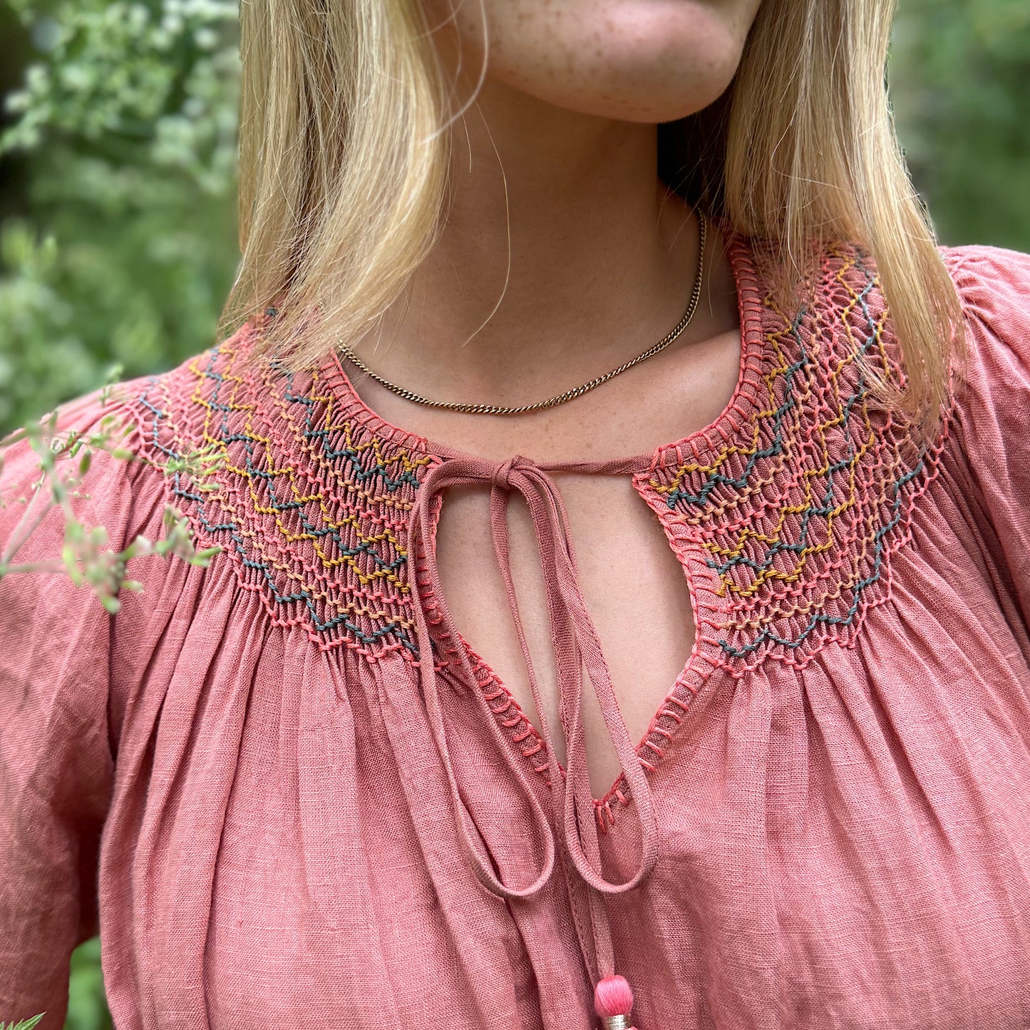 Layla dress in 100% linen.