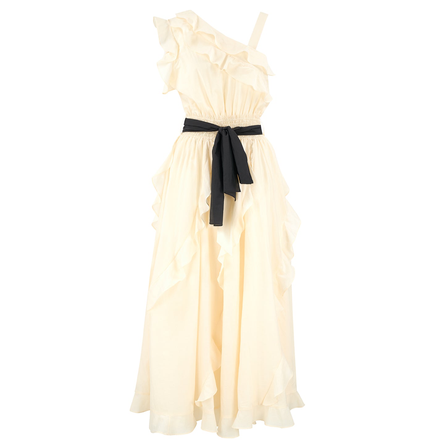 Bianca Dress in Ivory cotton silk