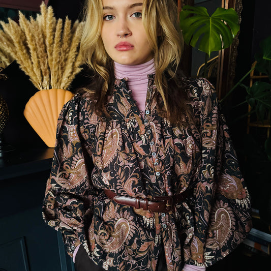 Marianne blouse in our new signature Twilight Paisley print in soft cotton voile