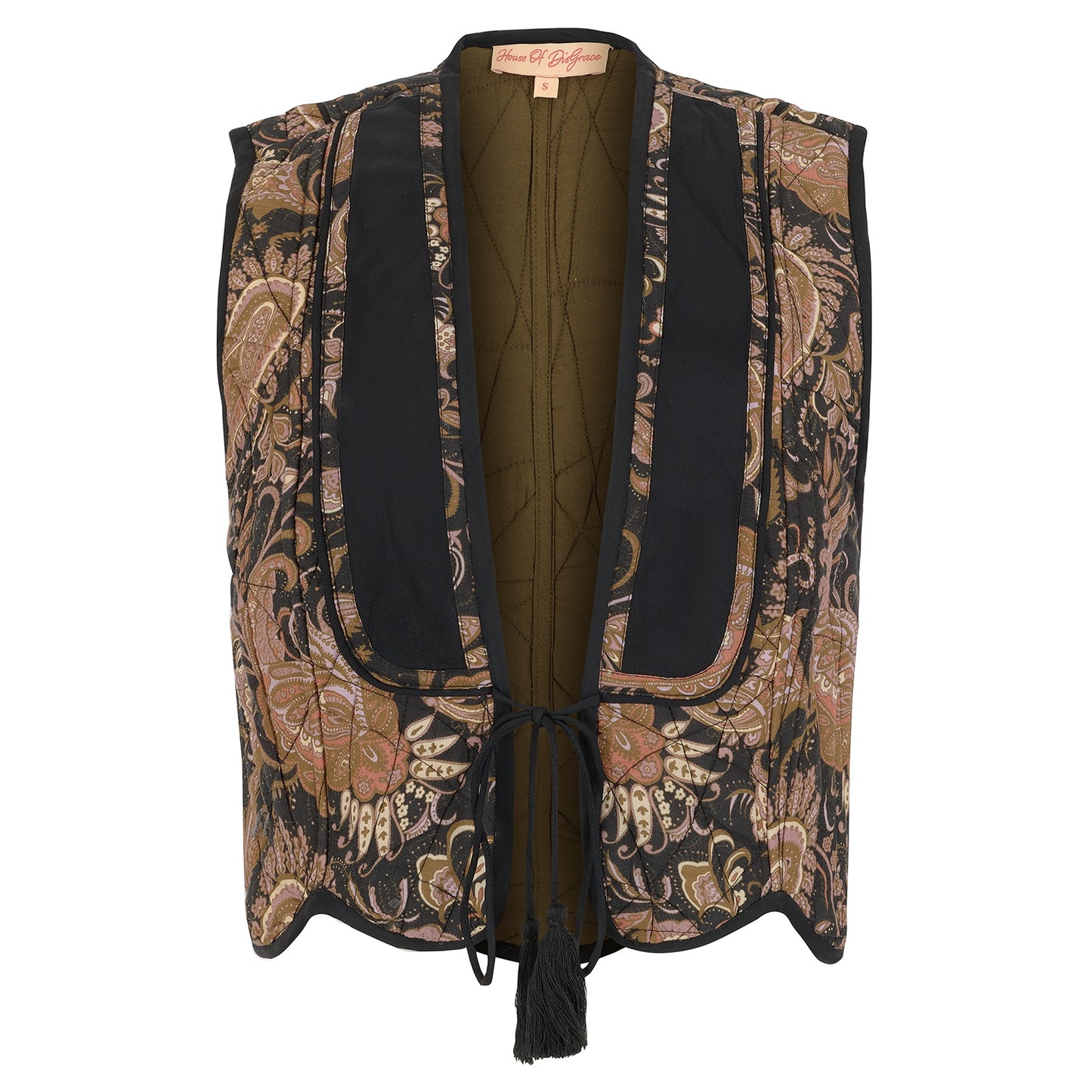 Rhiannon waistcoat quilted in the new signature Twilight paisley in soft cotton voile