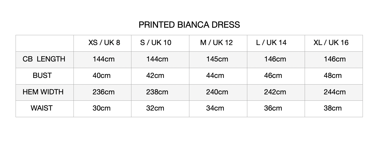 Bianca dress in 100% printed silk crepe de chine